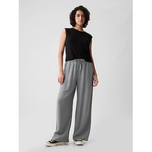 High Rise Crinkle Texture Pull-On Pants