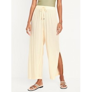 High-Waisted Swim Cover-Up Pants Hot Deal