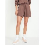 Extra High-Waisted Terry Shorts -- 3-inch inseam