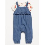 Little Navy Organic-Cotton T-Shirt and Jumpsuit Set for Baby