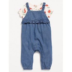 Little Navy Organic-Cotton T-Shirt and Jumpsuit Set for Baby