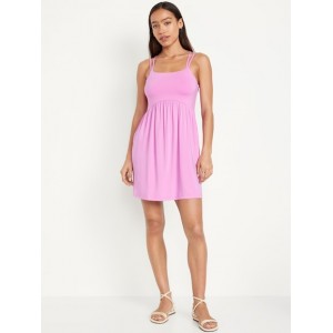 Fit & Flare Strappy Mini Dress Hot Deal
